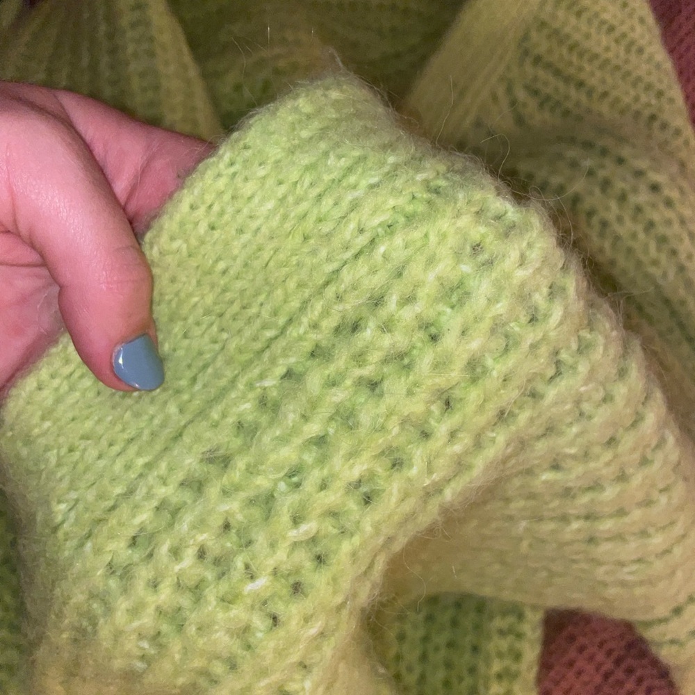 Zara Lime Open Sweater
